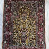 Tapis Hereke soie et fil d'or