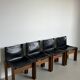Chaises de salle à manger noires italiennes vintage et de collection par Afra et Tobia Scarpa