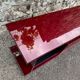 Rectangular plexiglass tv unit, burgundy, wine colour, david lange wine