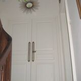 vintage gold metal sun mirror