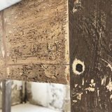 Oak and marble farm table