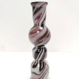 Purple and White Murano Glass Vase “Wave” by Carlo Moretti, Italy