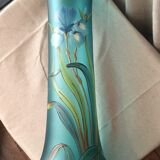 Vase made of glass paste with iris decoration