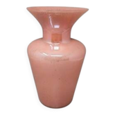 Vase antique rose soufflé en verre de Murano des années 1970 par Maestro del Vetro