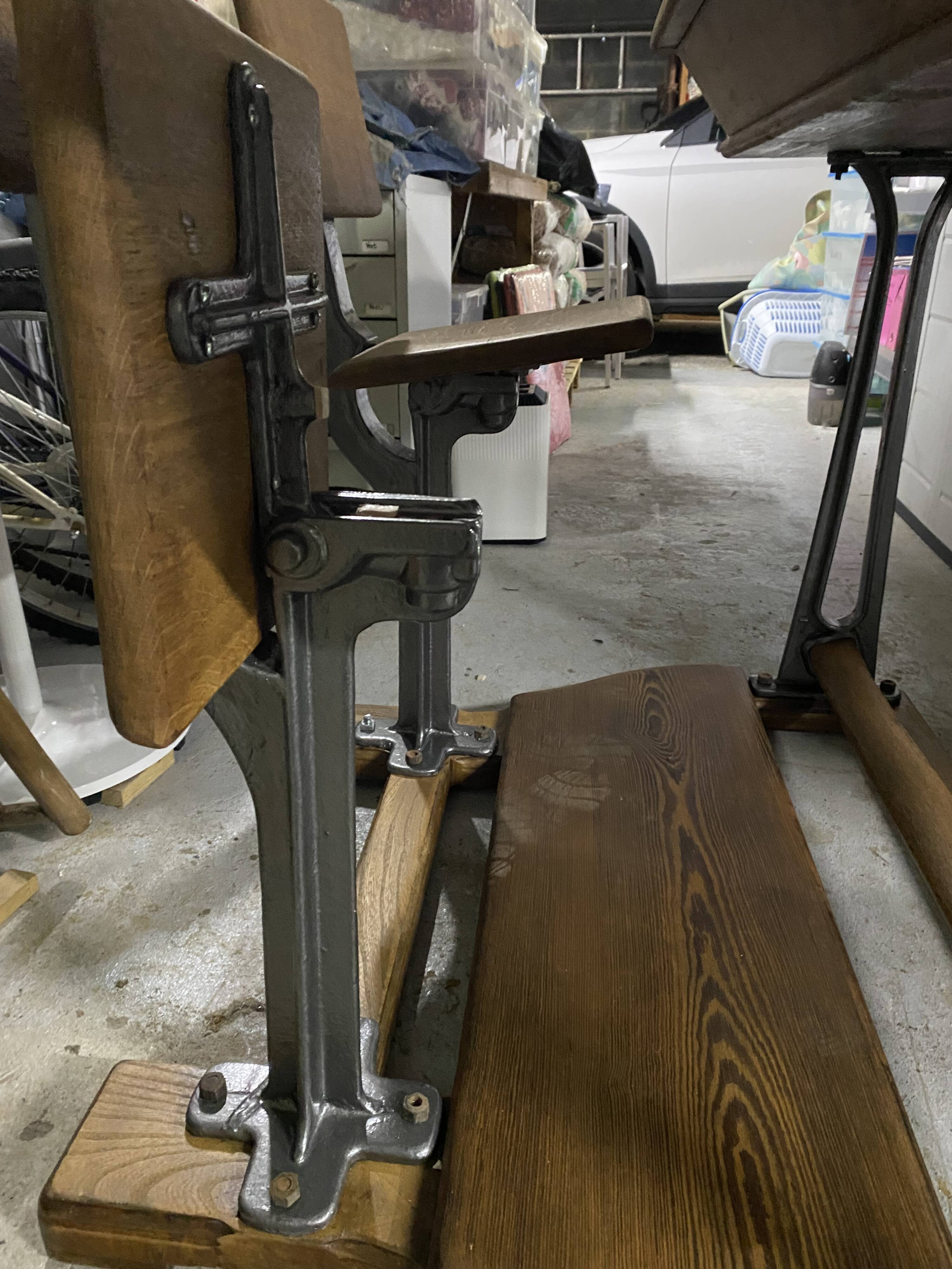 Decunsel school desk from the early 20th century, renovated and in very good condition