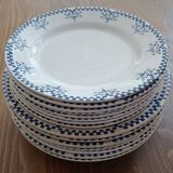 Set of Creil-Montereau Damier plates