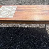 Tables basses danoises en palissandre et carrelage