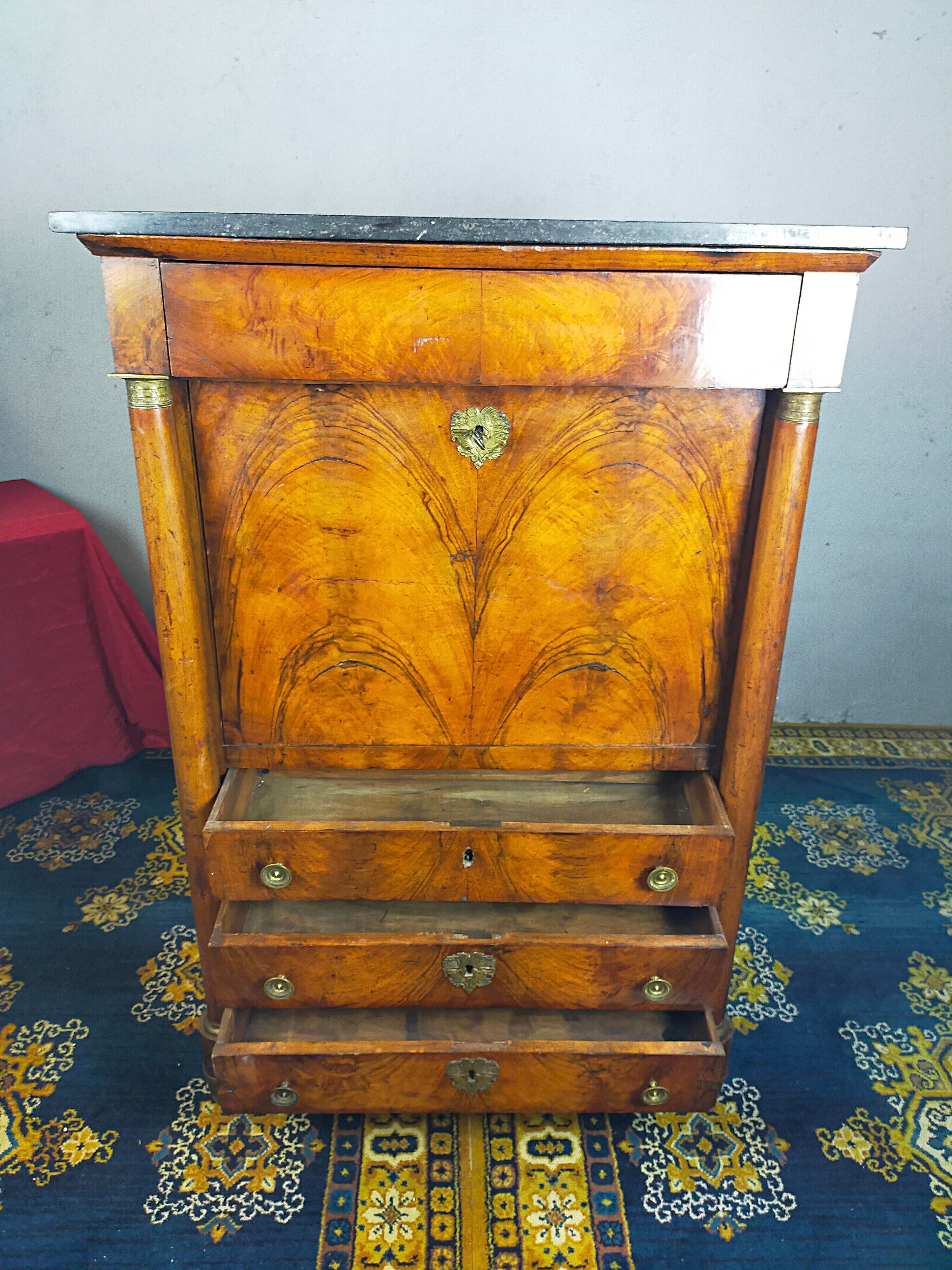 Secretary period Empire in walnut