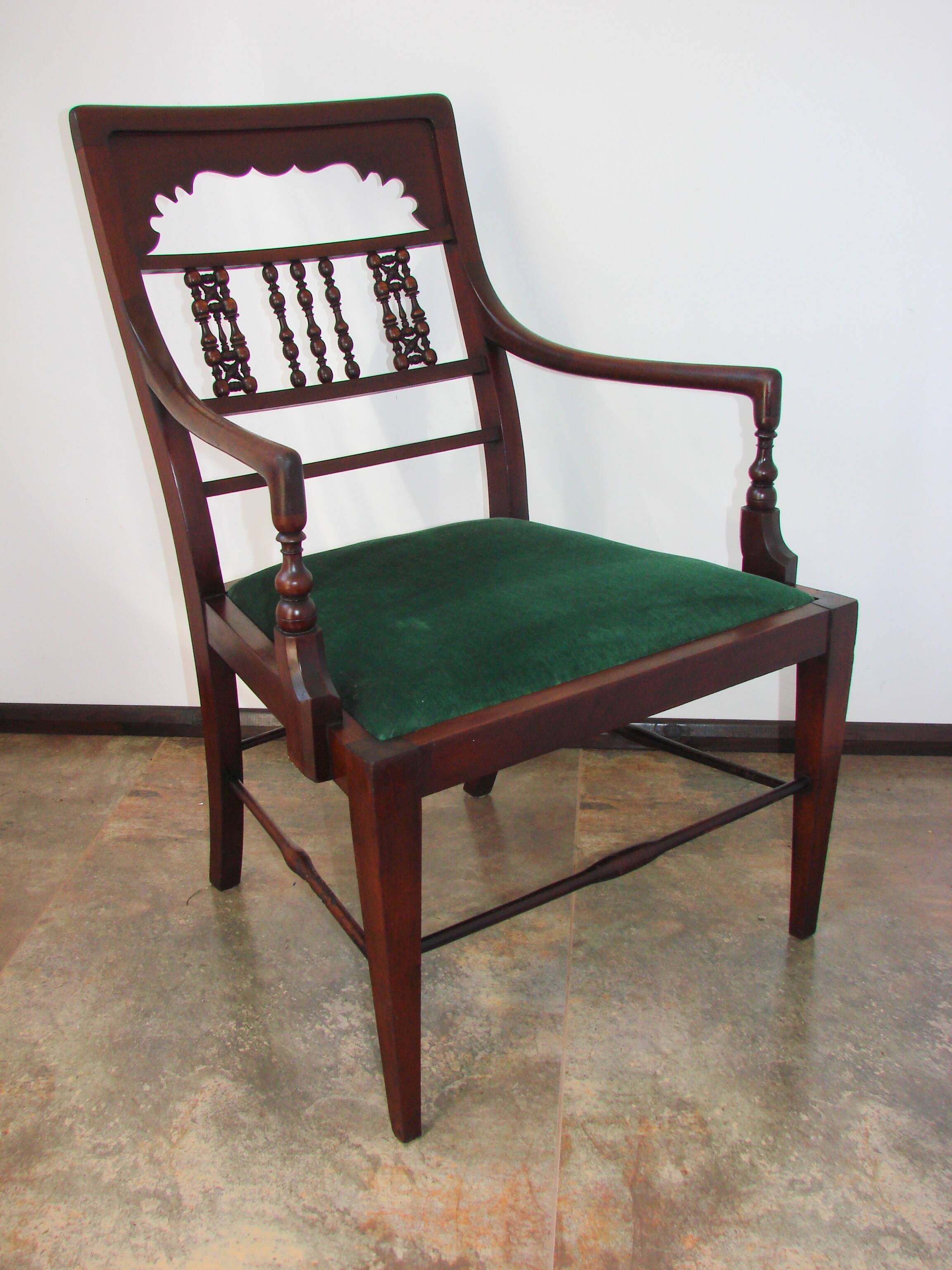 A mahogany armchair from the turn of the 19th and 20th centuries