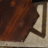 solid pine tripod stools, 2