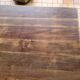 Unique table – antique solid oak top & contemporary base