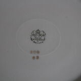 Bavarian porcelain dessert plate, garnet and gold floral rinses