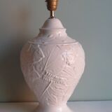 Ceramic lamp foot with floral motif, 1970 France
