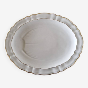 Bernardaud à Limoges - plat ovale de service à poisson - Modèle Louis XV - Porcelaine