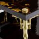 Bamboo bronze lacquered Chinese side tables Maison Baguès 1940