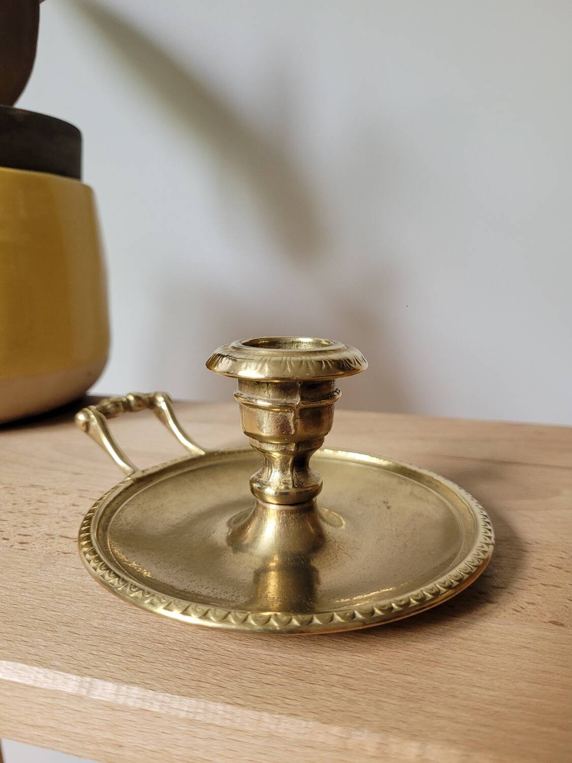 Cellar rat / brass candle holder