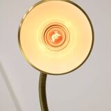 Lampe de table vintage italienne à col de cygne en laiton
