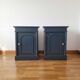 Paire de tables de nuit anciennes upcyclées
