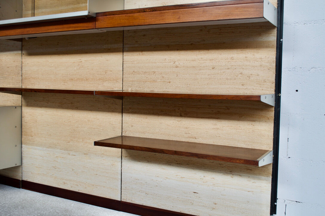 Système mural modulable à panneaux palissandre Georges Frydman années 70 efa éditeur