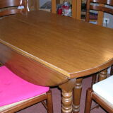 Table style Louis Philippe avec 4chaises