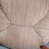 Old straw armchair