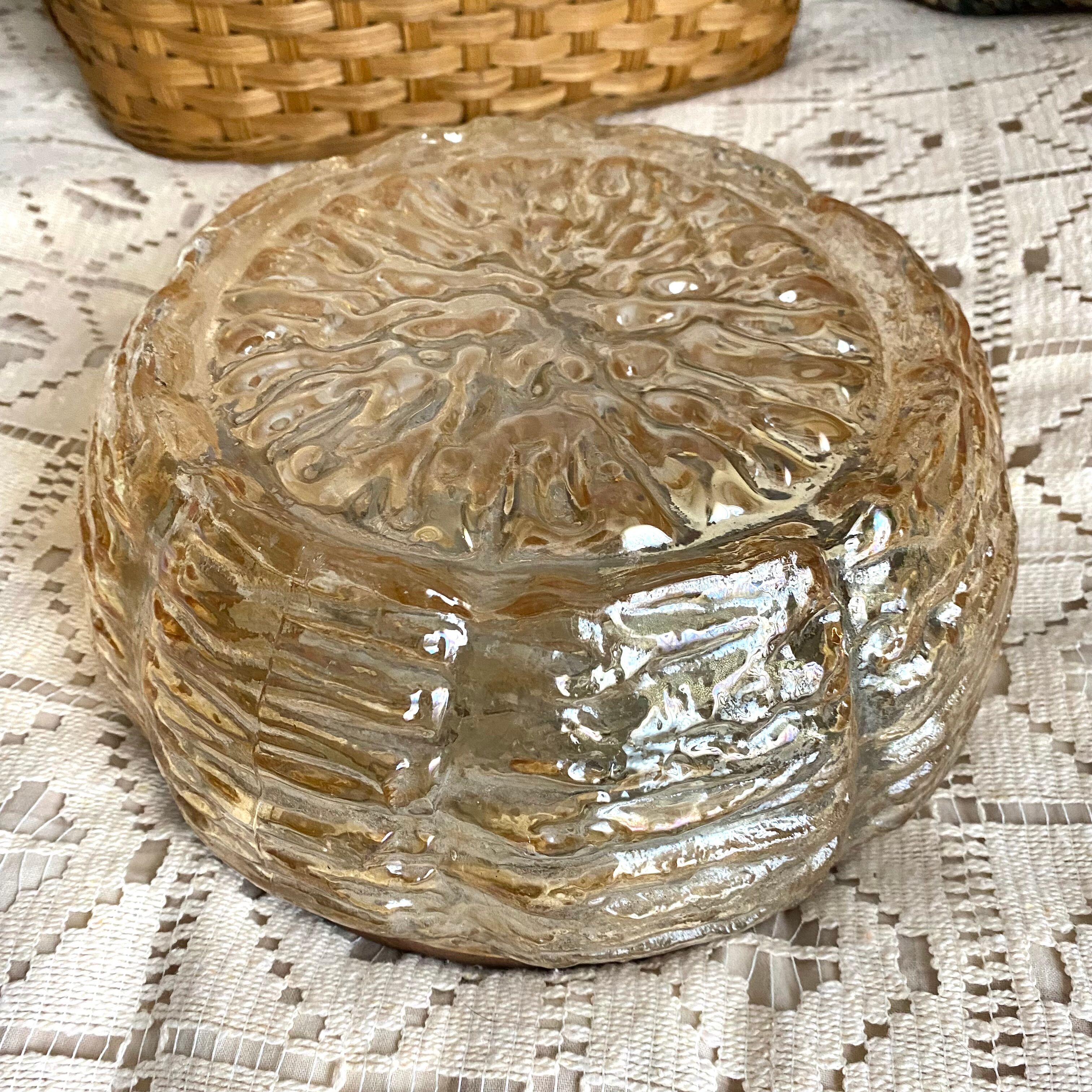 Vintage amber glass ceiling lamp