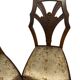 Ensemble de 6 chaises de salle à manger en noyer sculpté Art Déco, années 1920/1930