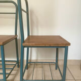 Pair of vintage boarding school chairs or bedside tables