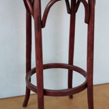 Curved wooden bar stool