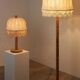 Lampadaire en bois et textile de Suède