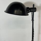 Vintage black metal floor lamp from the 70s