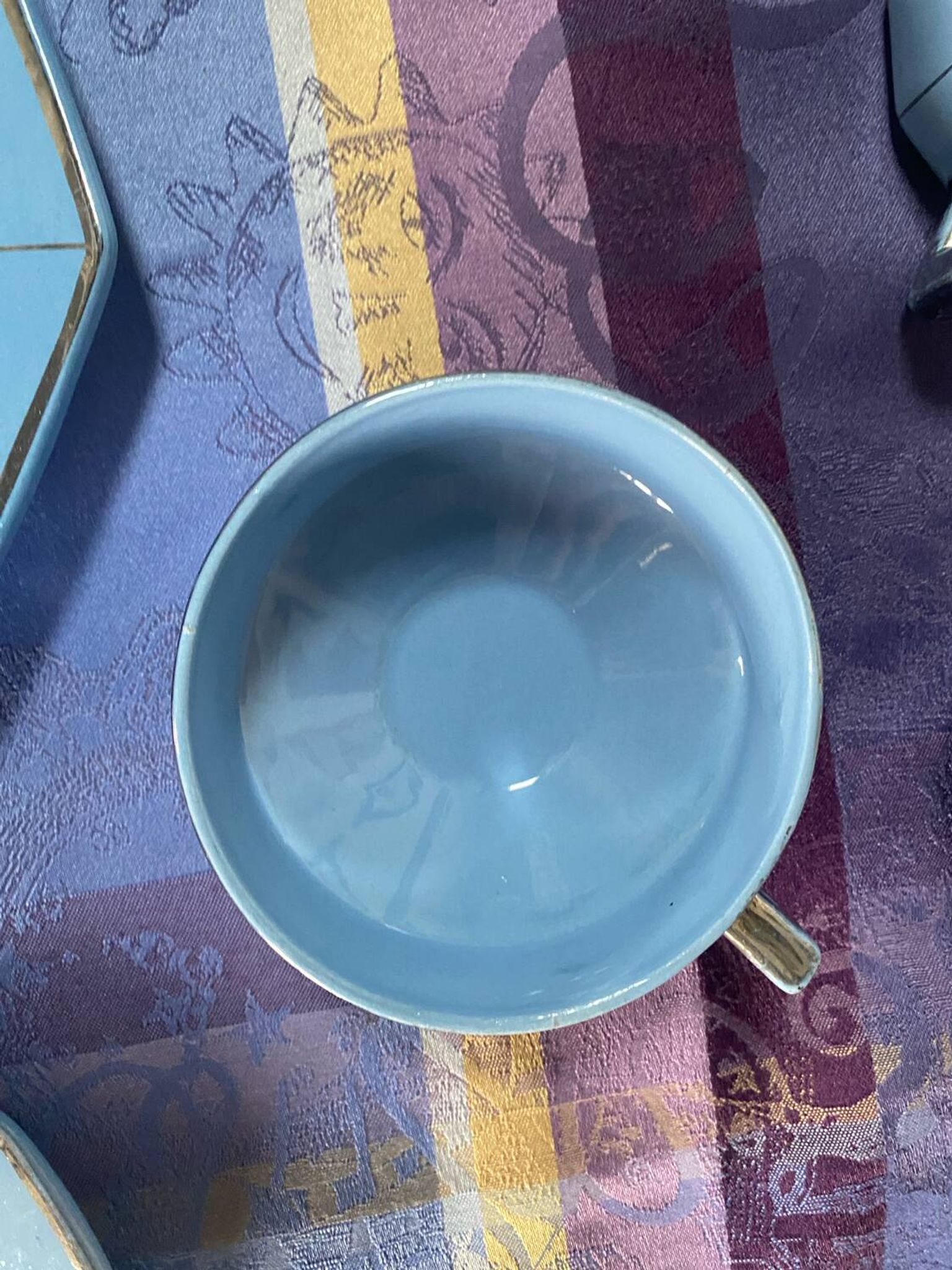Art Deco tea service stamped Longwy