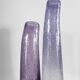 Duo of bubble glass flower vases