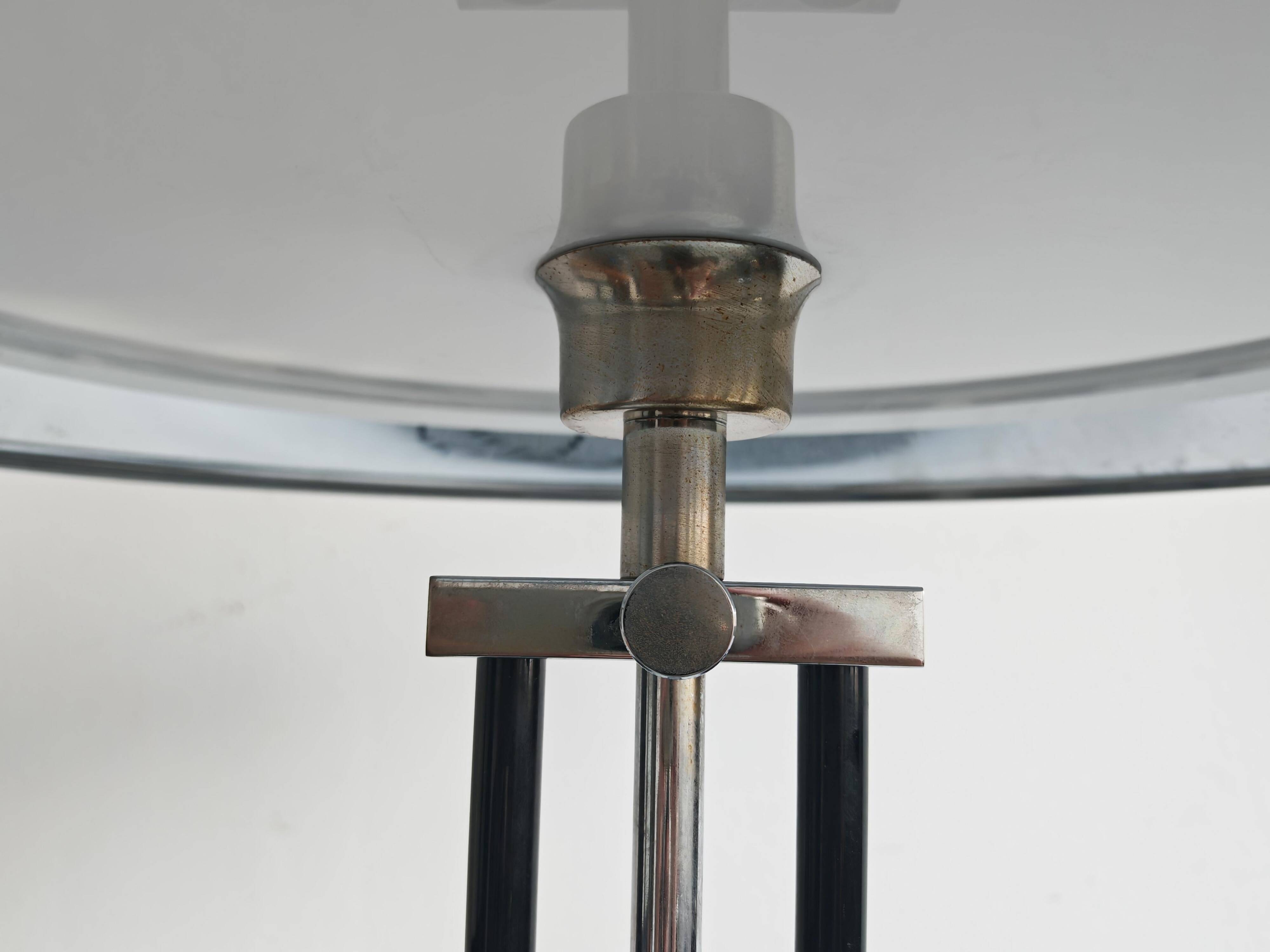 Space Age table lamp in nickel-plated steel, height adjustable, 1970s.