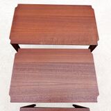 English vintage teak nesting tables Scandinavian 1970