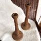 2 bougeoirs en bois