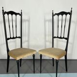 Italian Vintage set of two side Chiavari chairs from 50s