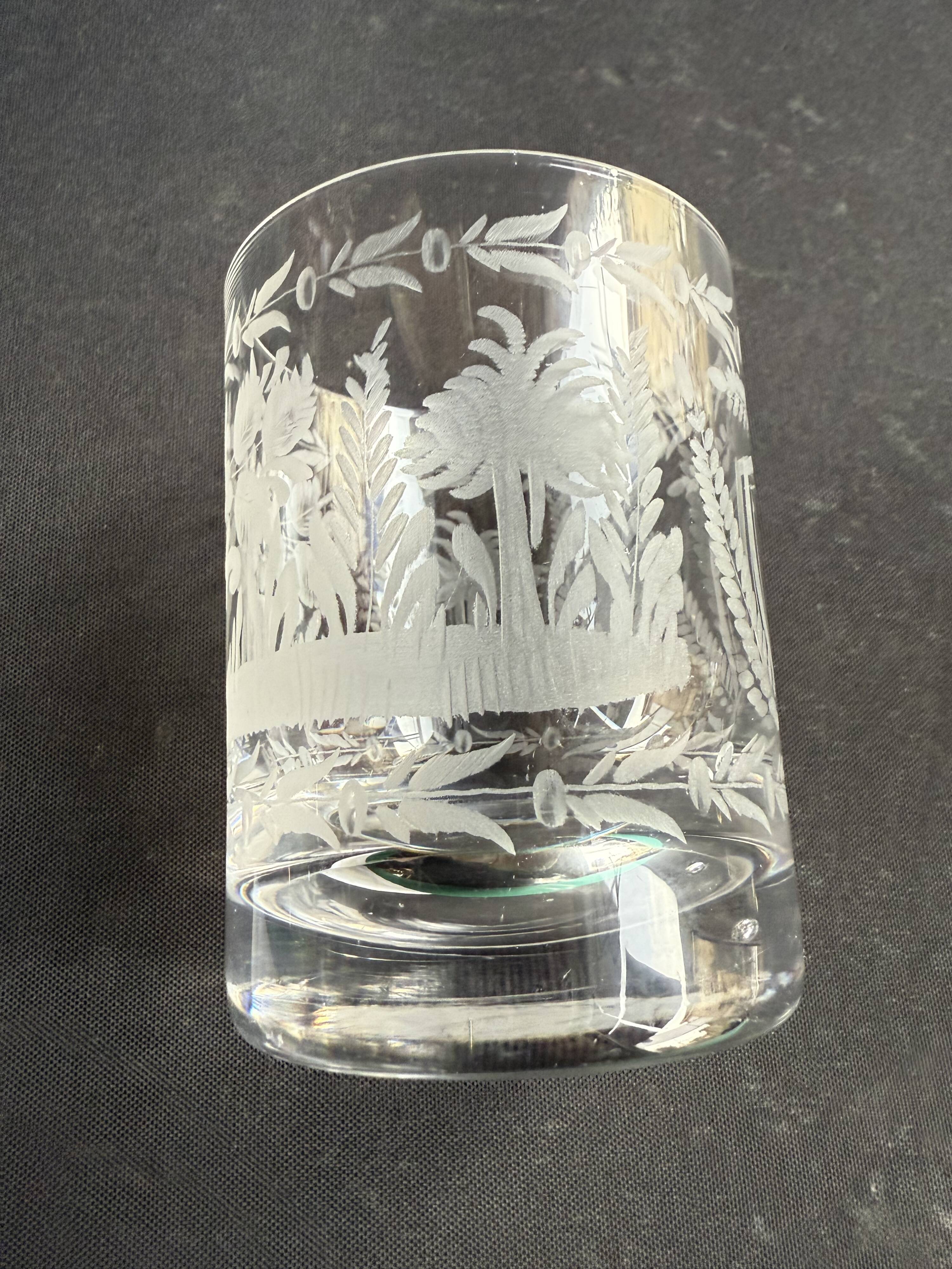 2 Whiskey Glasses – Engraved Crystal