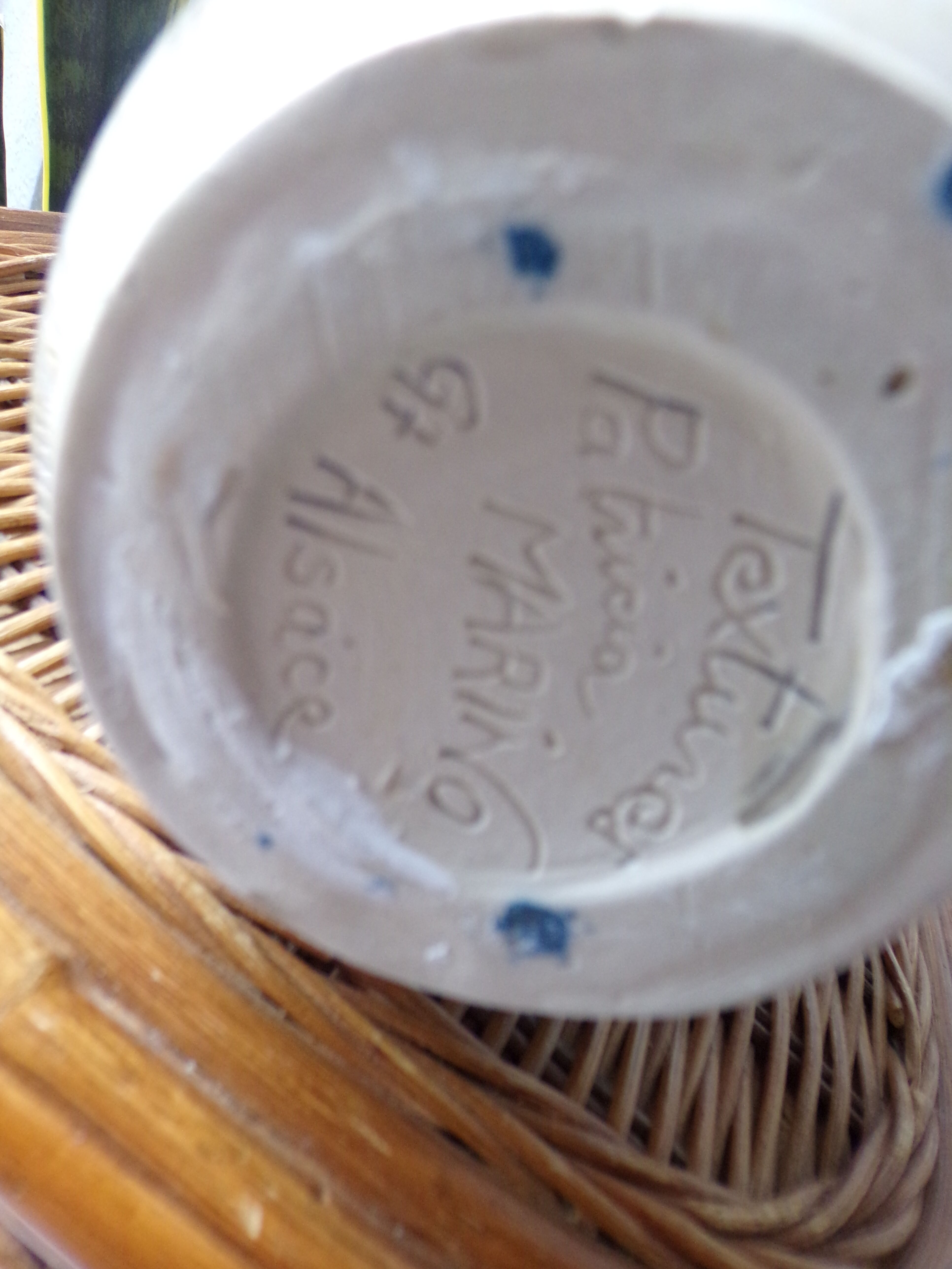 Large vintage vase in glazed ceramic