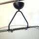 Glass saucer suspension on wire structure