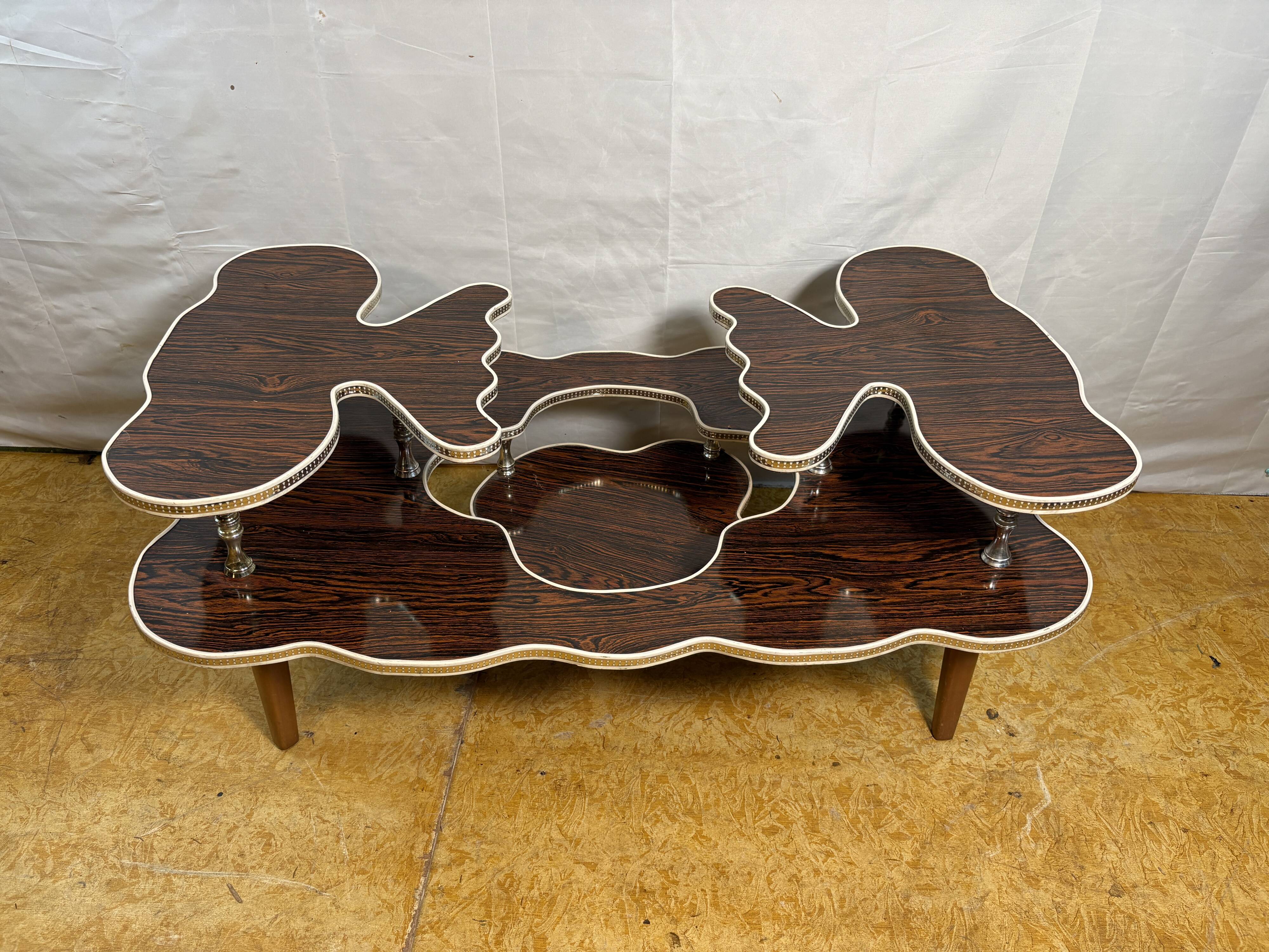 Mid-Century Retro Vintage Tiered Coffee Table / Plant Stand 1960  Formica