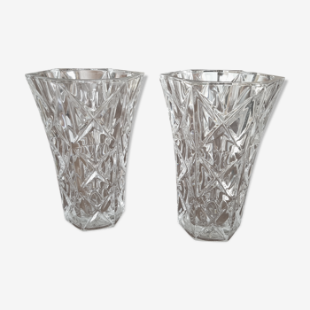 Paire de vases en cristal