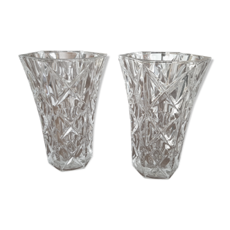 Pair of crystal vases