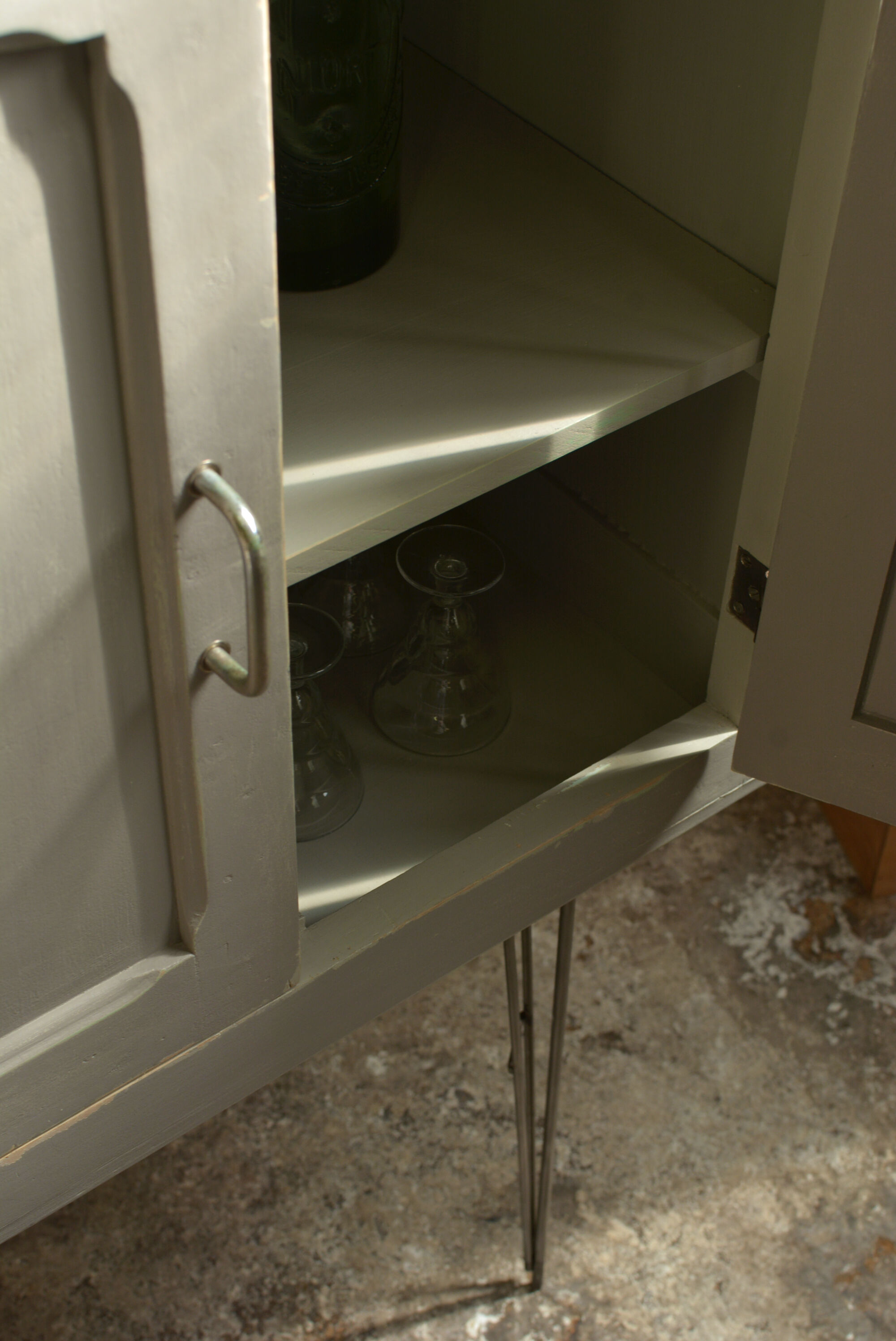 Vintage storage furniture on feet
