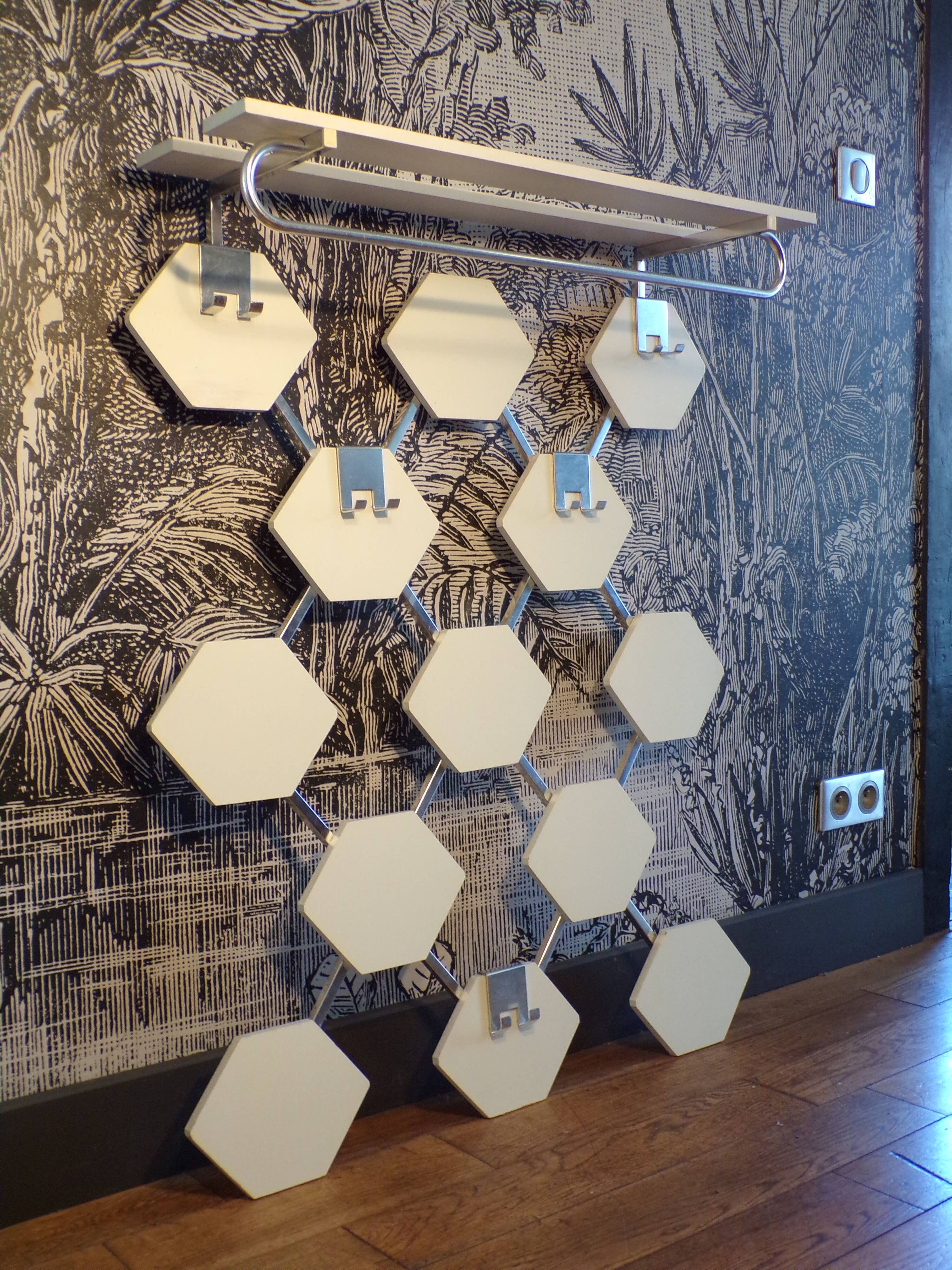 Scandinavian wall coat rack