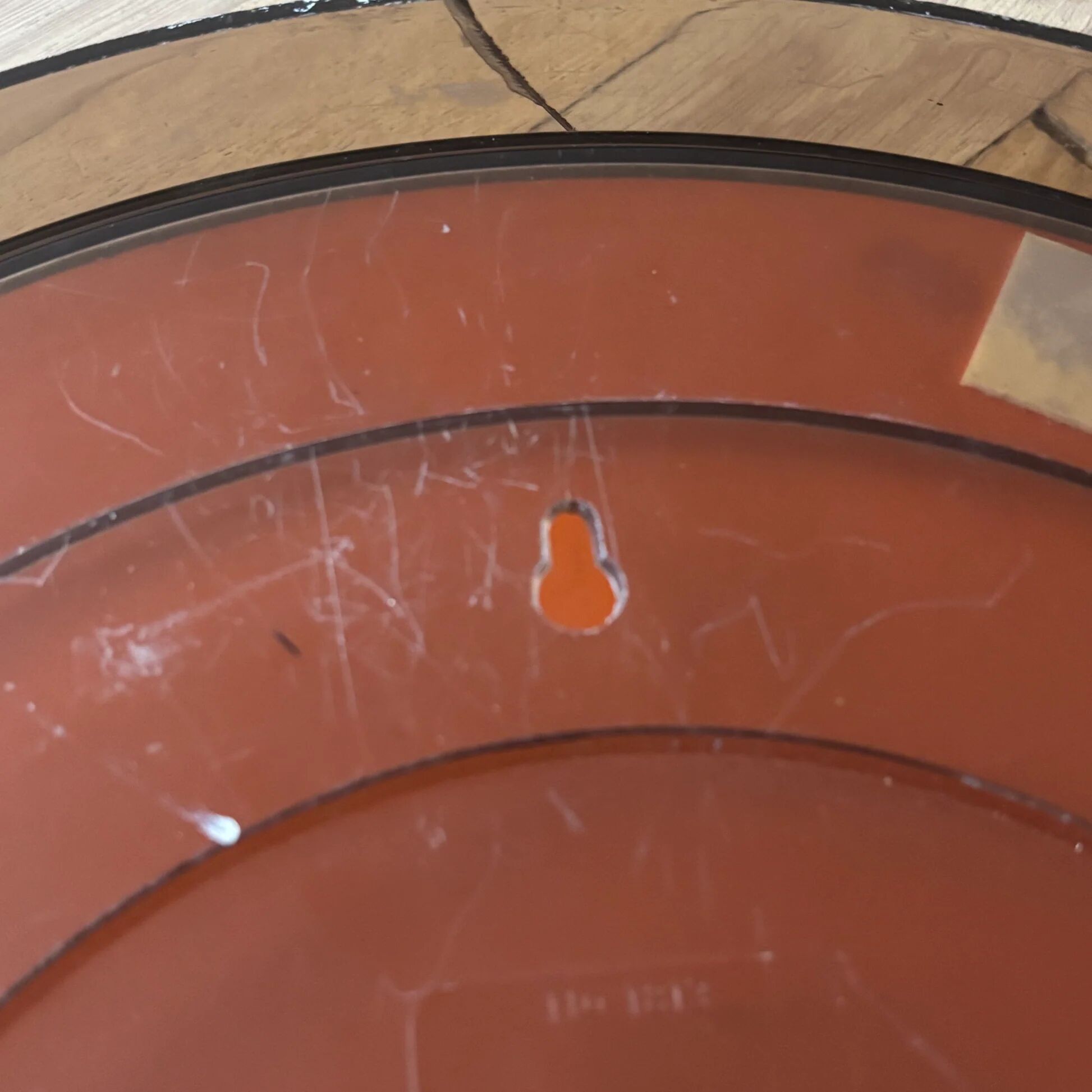 70's smoked plastic mirror