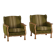 Danish "Mid-Century Modern" style, pair of oak armchairs, Henning Kjærnulf, 1960s.