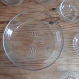 Salad bowl + 8 crystal cups