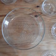 Salad bowl + 8 crystal cups