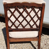 Armchair back with braces